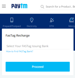 Fastag Recharge by Paytm