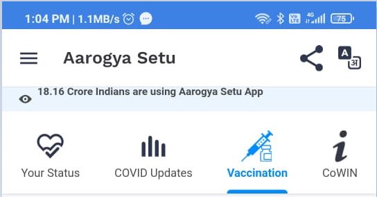 Click on Vaccination Icon