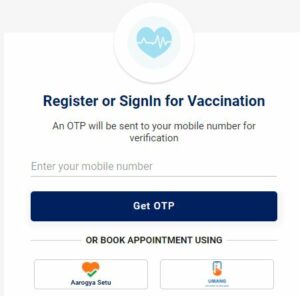Register Sign for vaccination
