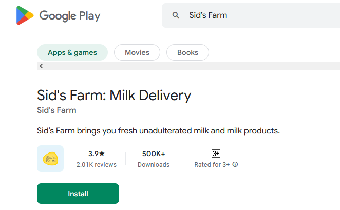 Sid’s Farm App Download